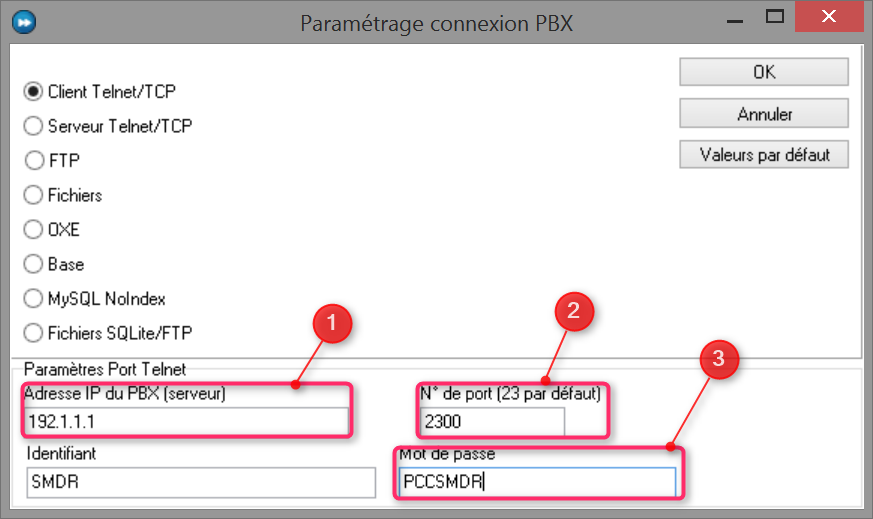 Connexion du logiciel de taxation ComTrafic sur un PBX Panasonic KX